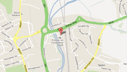Chesterfield PAT Testing venue map